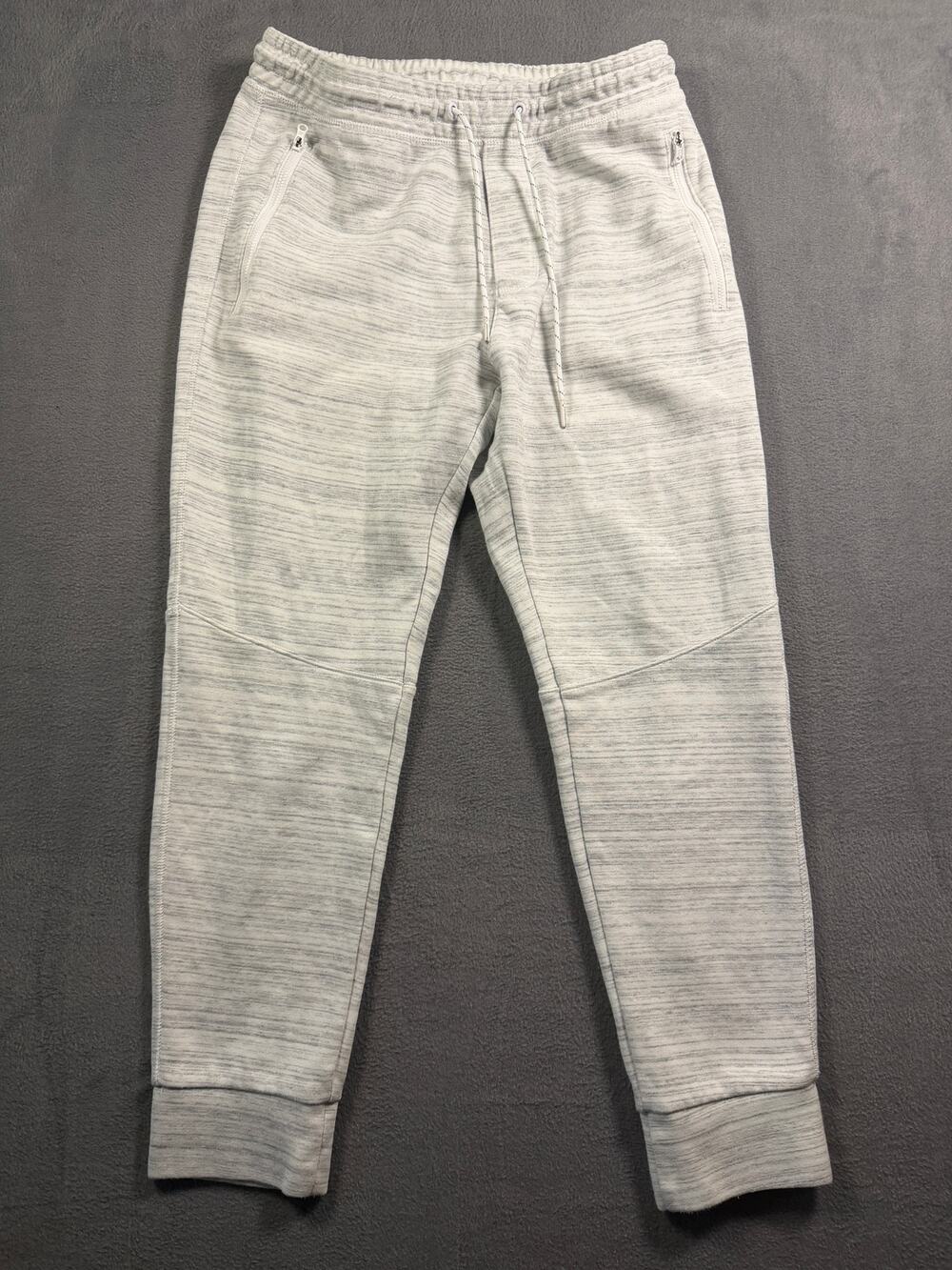 American Eagle Women’s Size Medium Gray Space Dye Fleece Jogger Sweatpants Zip